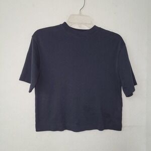 Vince. Women's XXS Black Short Sleeve T-Shirt Top‎ Pima Cotton Crewneck